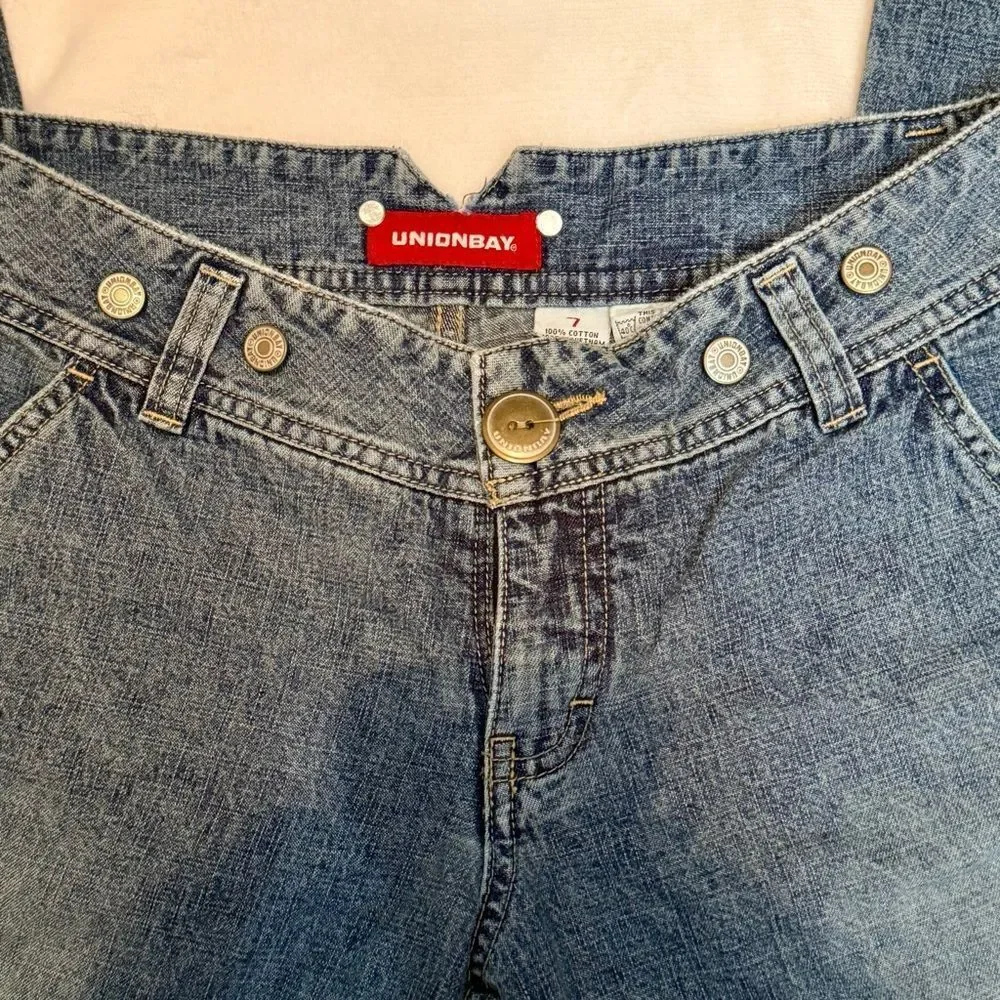 Vintage UNIONBAY Classic Blue Low-Rise Denim Wide Leg Jeans